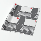Liefdesbrief op vintage schrijfmachine cadeaupapier (Uitgerold)