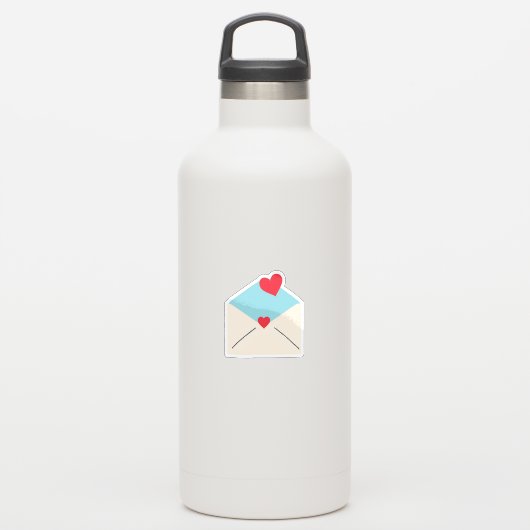 Liefdesbrief Sticker (Waterfles)