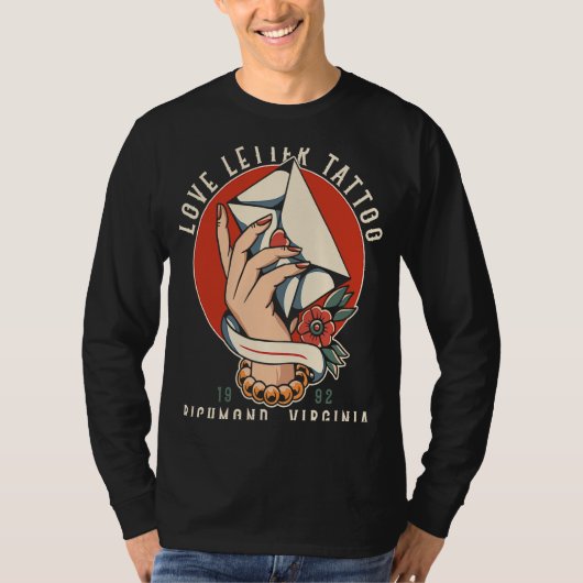 Liefdesbrief Tattoo Studio Richmond Old School T-shirt (Voorkant)