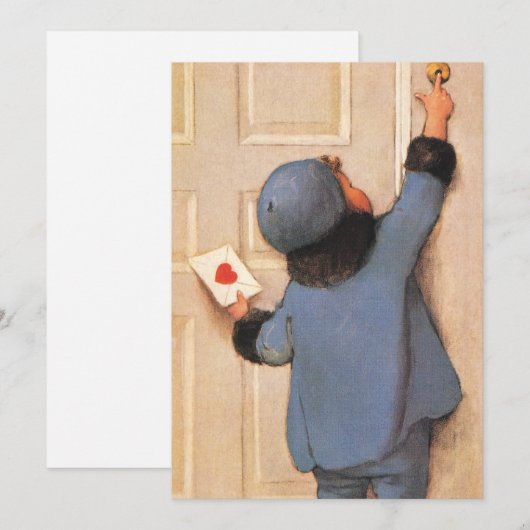  liefdesbrief van Jessie Willcox Smith Feestdagenkaart (Voorkant / Achterkant)