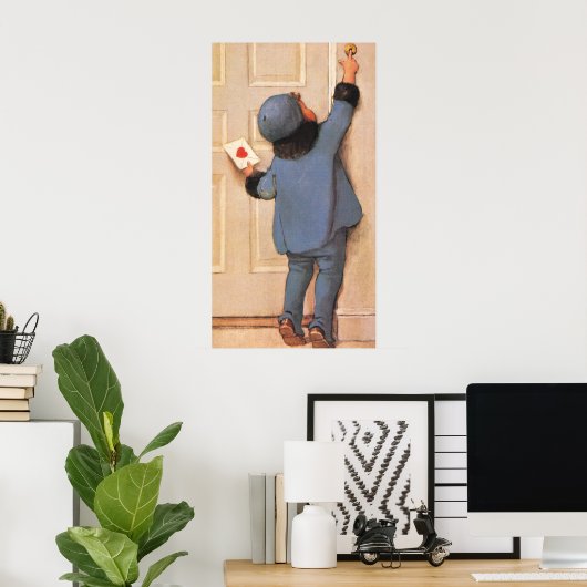  liefdesbrief van Jessie Willcox Smith Poster (Thuiskantoor)