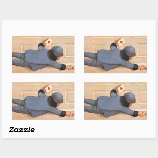  liefdesbrief van Jessie Willcox Smith Rechthoekige Sticker (Vel)