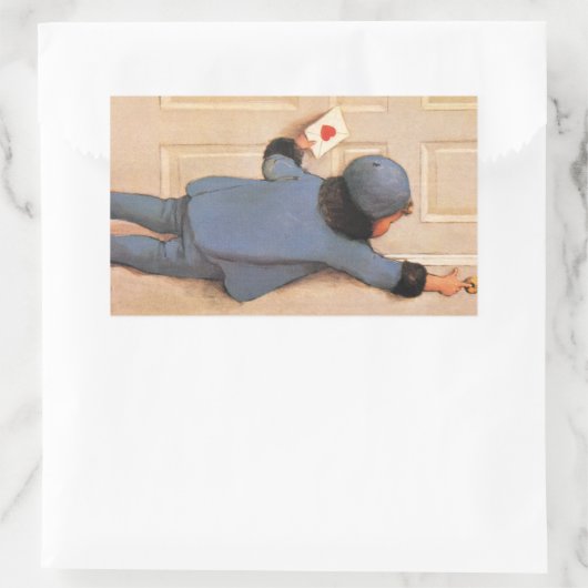  liefdesbrief van Jessie Willcox Smith Rechthoekige Sticker (Tas)