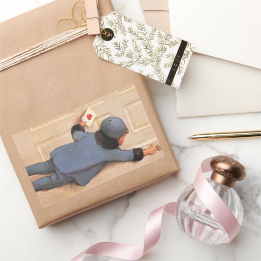  liefdesbrief van Jessie Willcox Smith Rechthoekige Sticker (Geschenken)