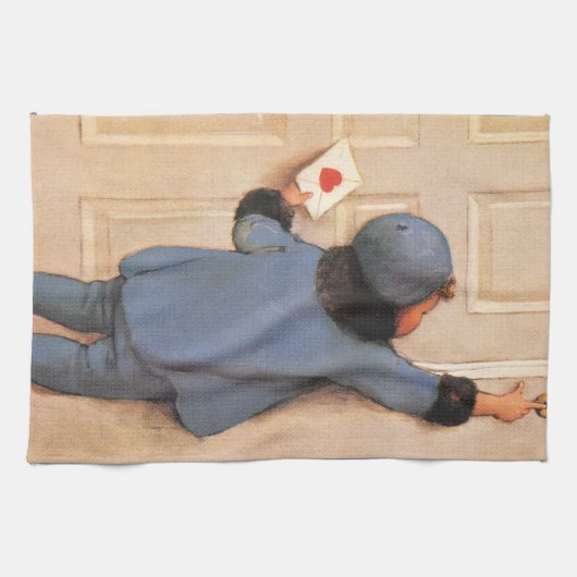  liefdesbrief van Jessie Willcox Smith Theedoek (Horizontaal)