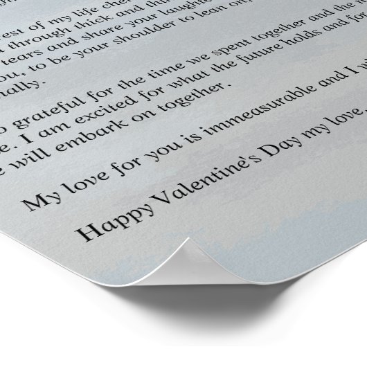 Liefdesbrief voor Valentijn Poster (Hoek)