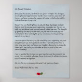 Liefdesbrief voor Valentijn Poster (Voorkant)