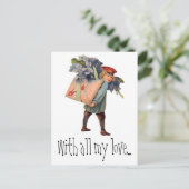 liefdesbriefbezorging, met al mijn liefde... briefkaart (Staand voorkant)