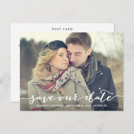 liefdesbriefje | Het Briefkaart Datum opslaan (Voorkant / Achterkant)