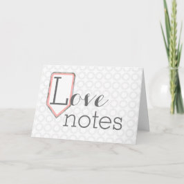 Liefdesbriefjes | Gemengd lettertype | Grey Circle Notitiekaartje