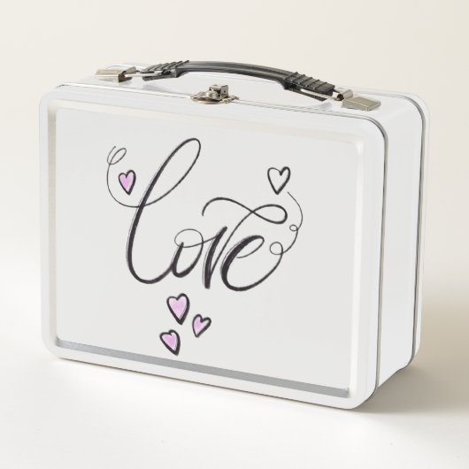 Liefdesbriefjes | Retro metalen cursiefschrift lun (Voorkant)