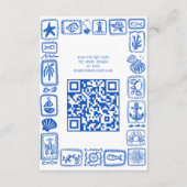 Liefdesbriefjes uit de zee Moderne QR  Bruidsdouch Informatiekaartje (Voorkant)