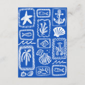 Liefdesbriefjes uit de zee Moderne QR-huwelijkscad Informatiekaartje (Achterkant)