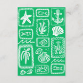 Liefdesbriefjes uit zee Moderne QR  Bruidsdouche Informatiekaartje (Achterkant)