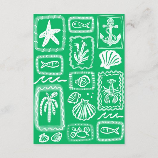 Liefdesbriefjes uit zee Moderne QR  Bruidsdouche Informatiekaartje (Achterkant)