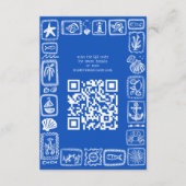Liefdesbriefjes uit zee Moderne QR-huwelijkscadeau Informatiekaartje (Voorkant)