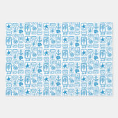 Liefdesbriefjes van het strand Oceaan Modern Aange Inpakpapier Vel (Voorkant 3)