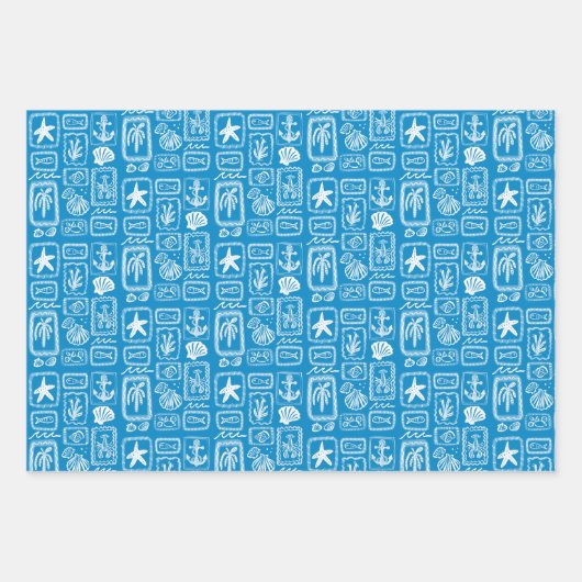 Liefdesbriefjes van het strand Oceaan Modern Aange Inpakpapier Vel (Voorkant 2)