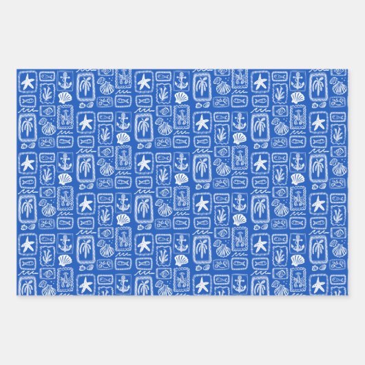 Liefdesbriefjes van het strand Ocean moderne CUSTO Inpakpapier Vel (Voorkant 2)