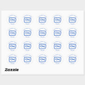 Liefdesbriefjes van Zee Cute Vis CUSTOM Bruidsmeis Ronde Sticker (Vel)