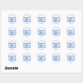 Liefdesbriefjes van Zee Kreeft Aangepaste Bruidsdo Ronde Sticker (Vel)