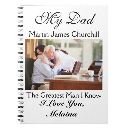 Liefdesbriefjes voor papa / grootvader / echtgenoo notitieboek (Voorkant)