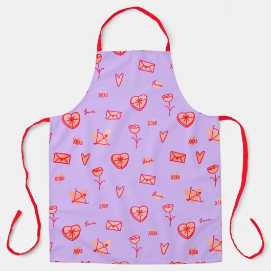 Liefdesbriefjes & Zoete Leckernijen Schort (Voorkant)
