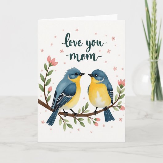 Liefdesbriefkaart met Stippen voor Moederdag Kaart (Voorkant)