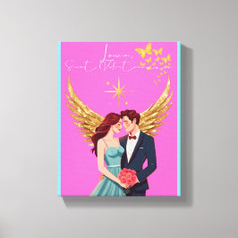 Liefdesbriefontwerp - Liefde, Heilige Valentijn xx Canvas Afdruk
