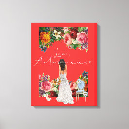Liefdesbriefontwerp - Liefde, Herfst xxoo Canvas Afdruk