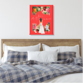 Liefdesbriefontwerp - Liefde, Herfst xxoo Canvas Afdruk (Insitu (Slaapkamer))