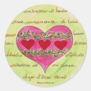 Liefdesbrieven & Drie Rode Harten - Stickers