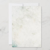 Liefdesbrieven Handgeschreven  Blauw Bruiloft Kaart (Achterkant)