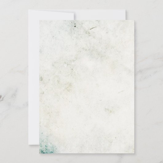 Liefdesbrieven Handgeschreven  Blauw Bruiloft Kaart (Achterkant)