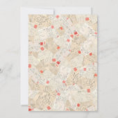 Liefdesbrieven Handgeschreven  Charm Bruiloft Kaart (Achterkant)