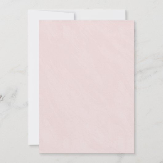 Liefdesbrieven Handgeschreven  Roos Roze Bruiloft Kaart (Achterkant)