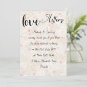 Liefdesbrieven Handgeschreven Vintage Charme Trouw Kaart (Staand voorkant)