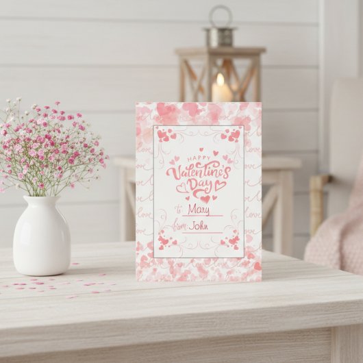 Liefdesbrieven in bloei: personaliseer uw Valentij Feestdagenkaart