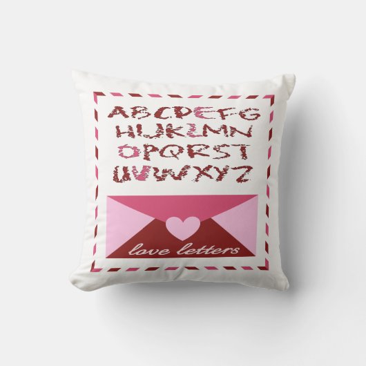 Liefdesbrieven Kussen (Voorkant)