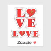 Liefdesbrieven 'L O V E' plakboek Sticker (Vel)