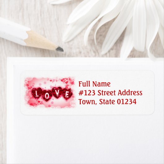 Liefdesbrieven Mailing Label (Insitu)