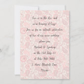 Liefdesbrieven MICRO BRUILOFT Handgeschreven Roos  Kaart (Voorkant)