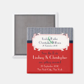 Liefdesbrieven Nautical Save the Date Magnet (Voorkant / Achterkant)