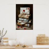 Liefdesbrieven Print Wall Art – Vintage Romantisch (Keuken)