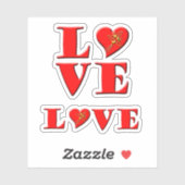 Liefdesbrieven Valentijn 2-in-1 Sticker (Vel)