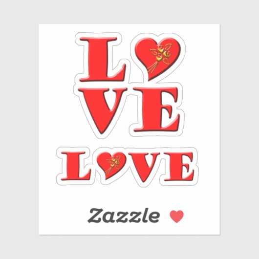 Liefdesbrieven Valentijn 2-in-1 Sticker (Vel)