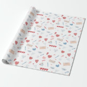Liefdesbrieven Valentijn Stationery Valetines Day Cadeaupapier (Uitgerold)