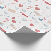 Liefdesbrieven Valentijn Stationery Valetines Day Cadeaupapier (Hoek)