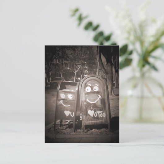 liefdesbrievenbussen : ik hart je briefkaart (Staand voorkant)