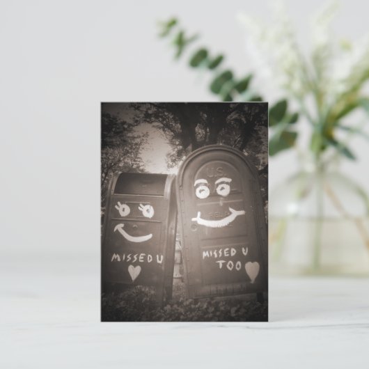 liefdesbrievenbussen : Ik heb je gemist Briefkaart (Staand voorkant)